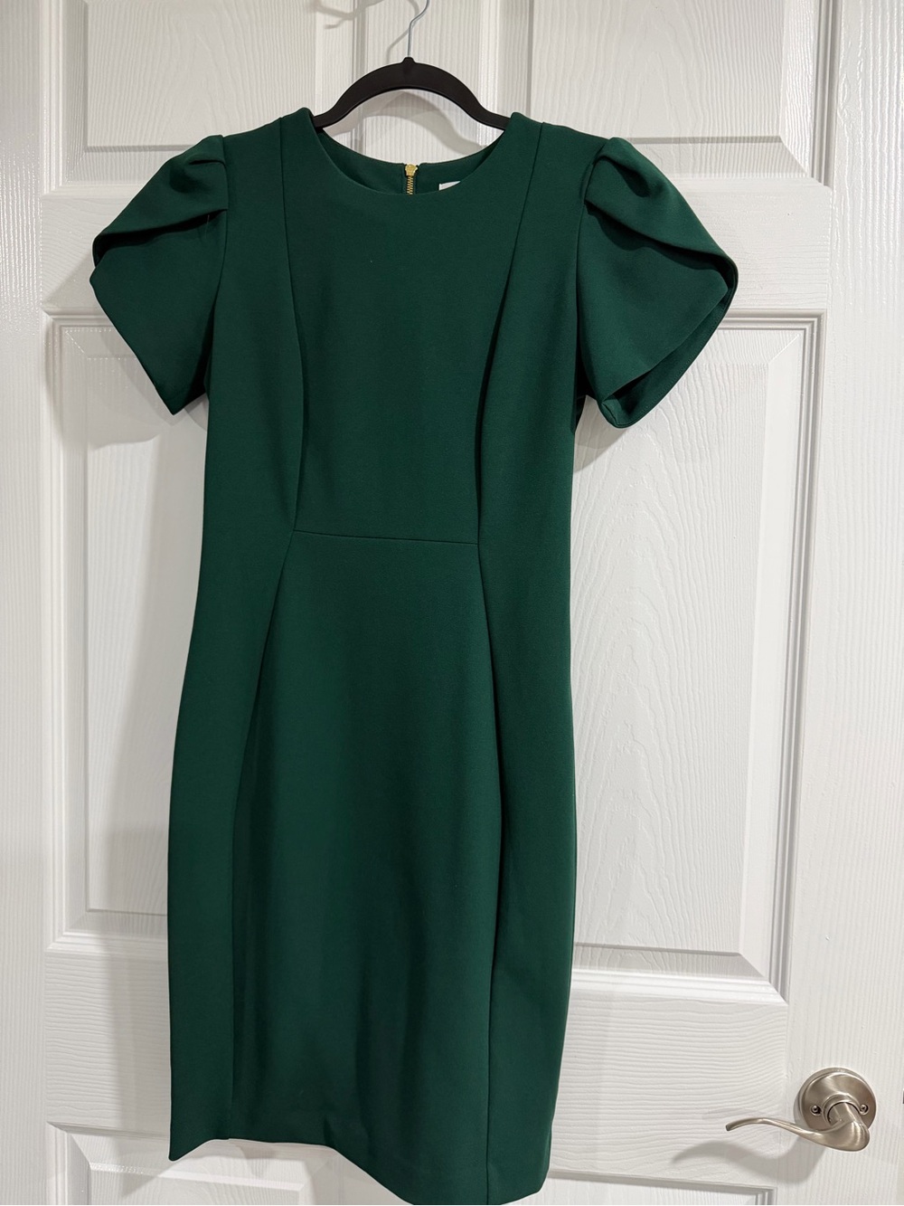 Calvin Klein Emerald Puff Sleeve Sheath Dress - Women